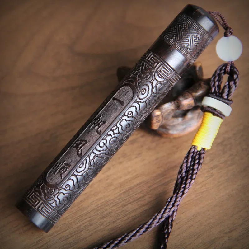 Personalized and creative fire folding incense wood carving portable igniter windproof outdoor camping lighter cigarette gift