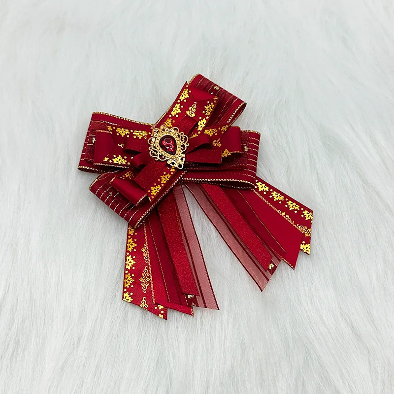 Broche originale Lolita pour femme, nœud, anime à la mode, chemise, robe, col, fleur, accessoires, bijoux faits à la main, cadeau de luxe