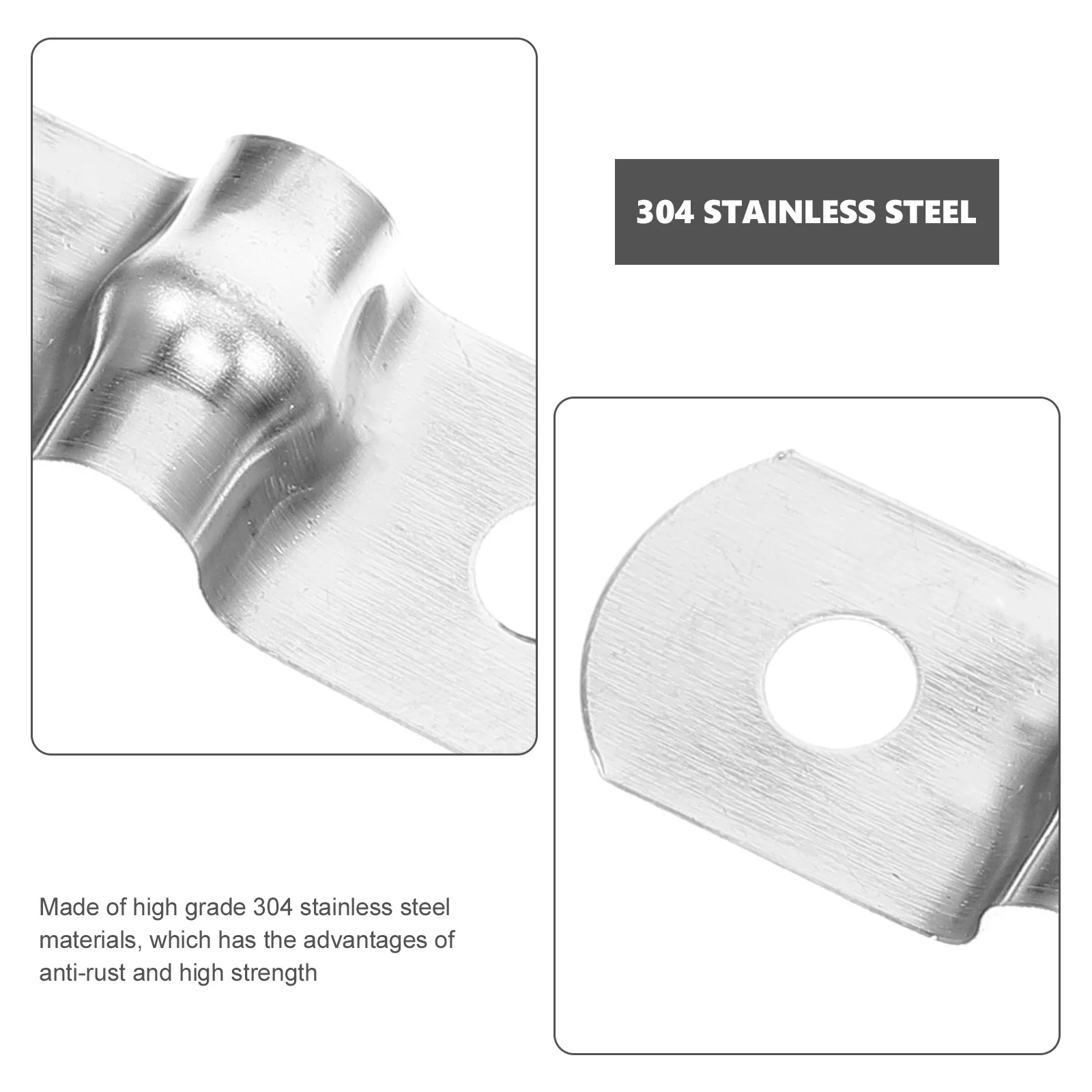 

100 шт., U-образный зажим из нержавеющей стали, держатель для трубки, монтажный кронштейн, опорный зажим для промышленного домашнего применения