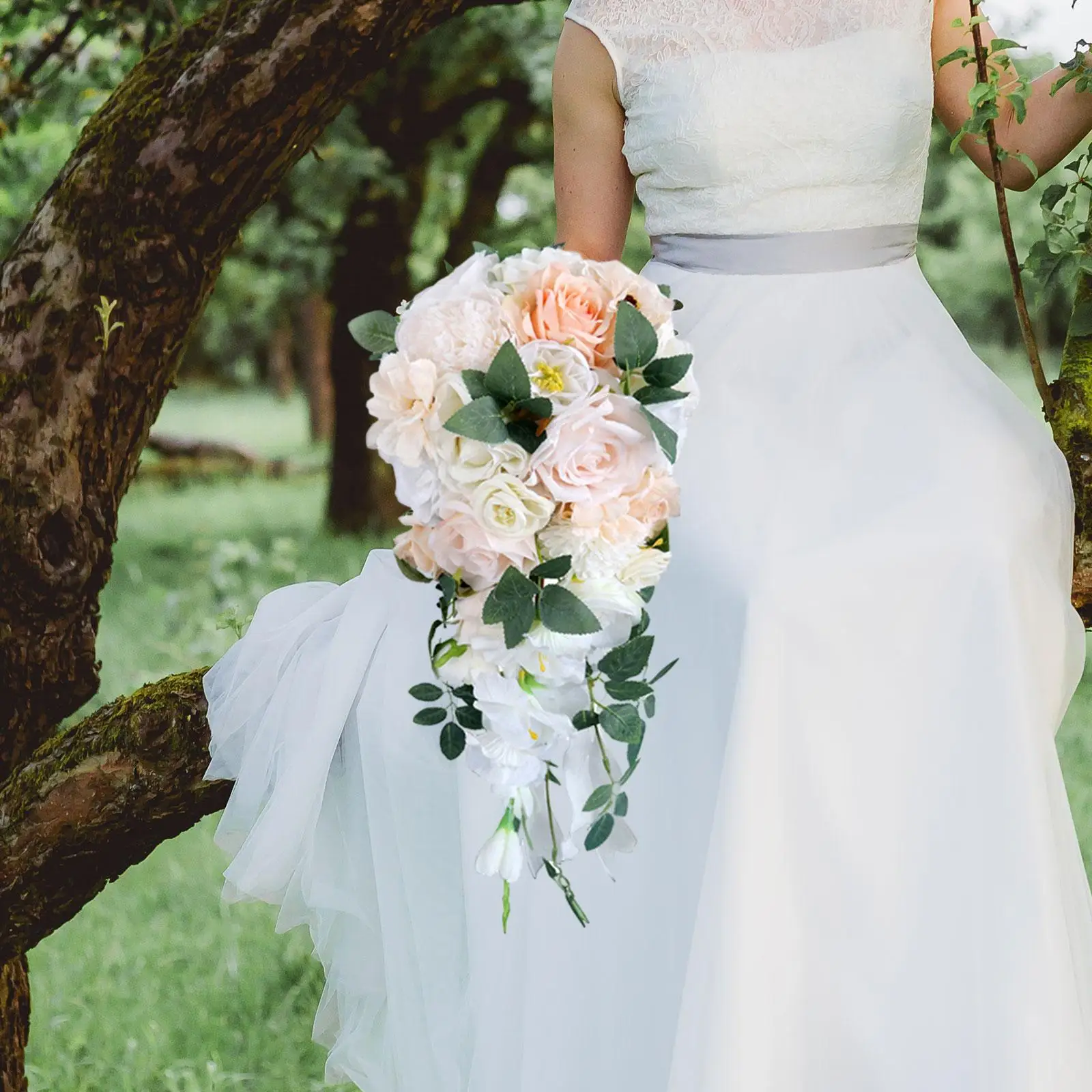 Cascading Bridal Bouquet, Wedding Bouquet for Bride, Anniversary, Ceremony