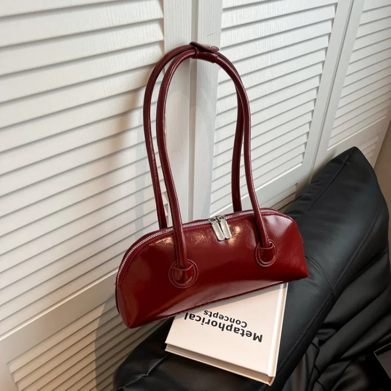 

Elegant Leather Women Shoulder Bag Convertible Crossbody Purse Ladies Fashion Handbag Magnetic Snap Closure