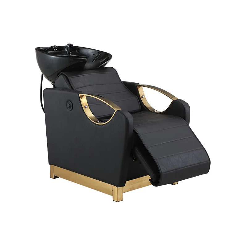 Backwash Ceramic Shampoo Bowl Sink Chair Shampoo Chair Station Spa Salon Beauty Bowls Shampoo Chair