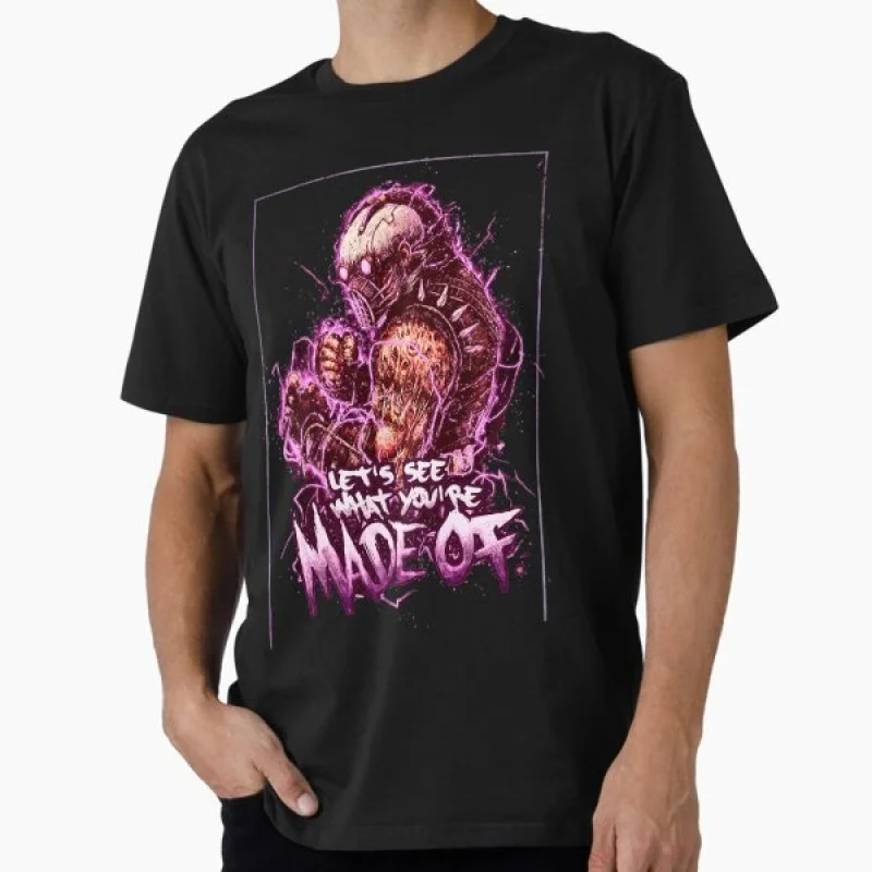 Vintage 90's Mortal Kombat Kabal Pink Aura Gift tshirt for gamer 100% cotton printed Short Sleeve Graphic T-Shirt All size tops
