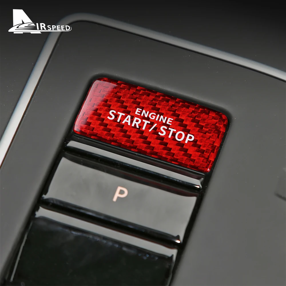 Real Hard Carbon Fiber Cover For Volkswagen Golf 8 2020 2021 2022 2023 Car Engine Start Stop Button Sticker Interior Trim
