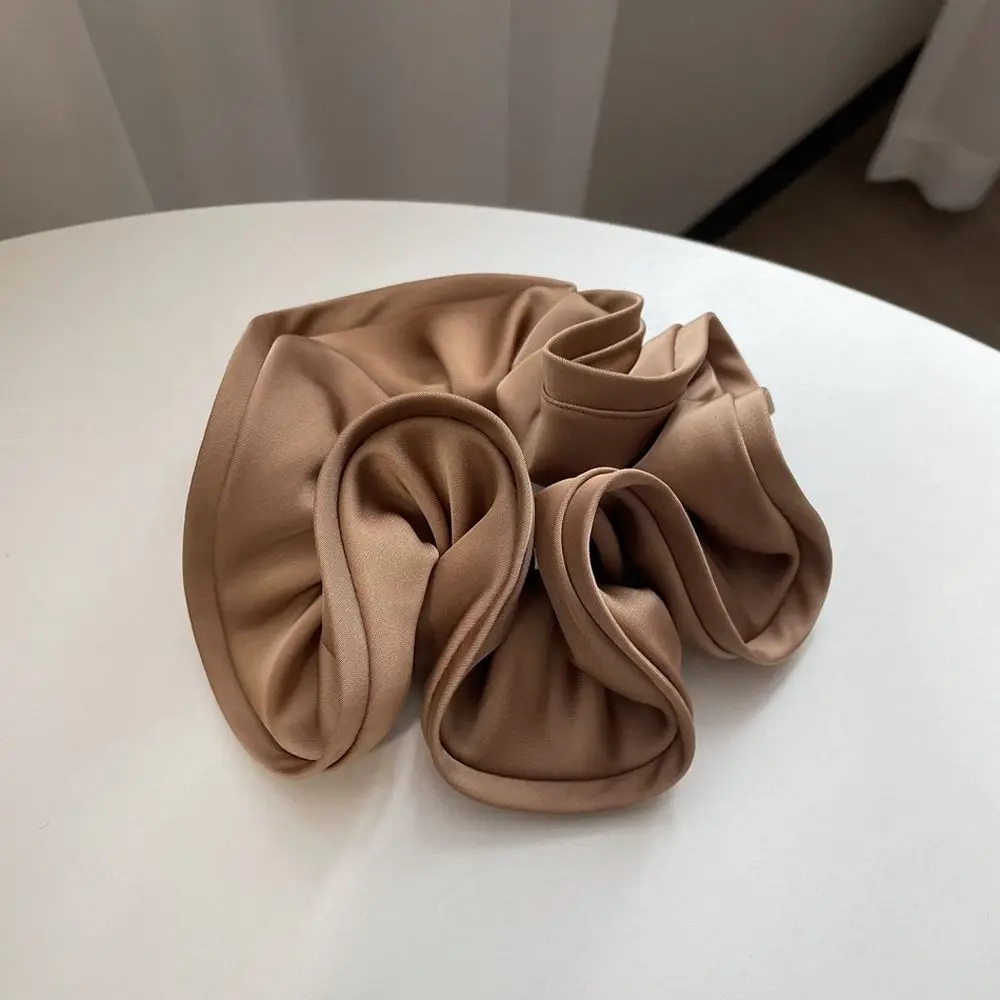 Gift Luxury Elegant Fairy Retro Soild Color Hair Ring Female Hair Rope Korean Style Hair Band Ruffles Satin Scrunchies