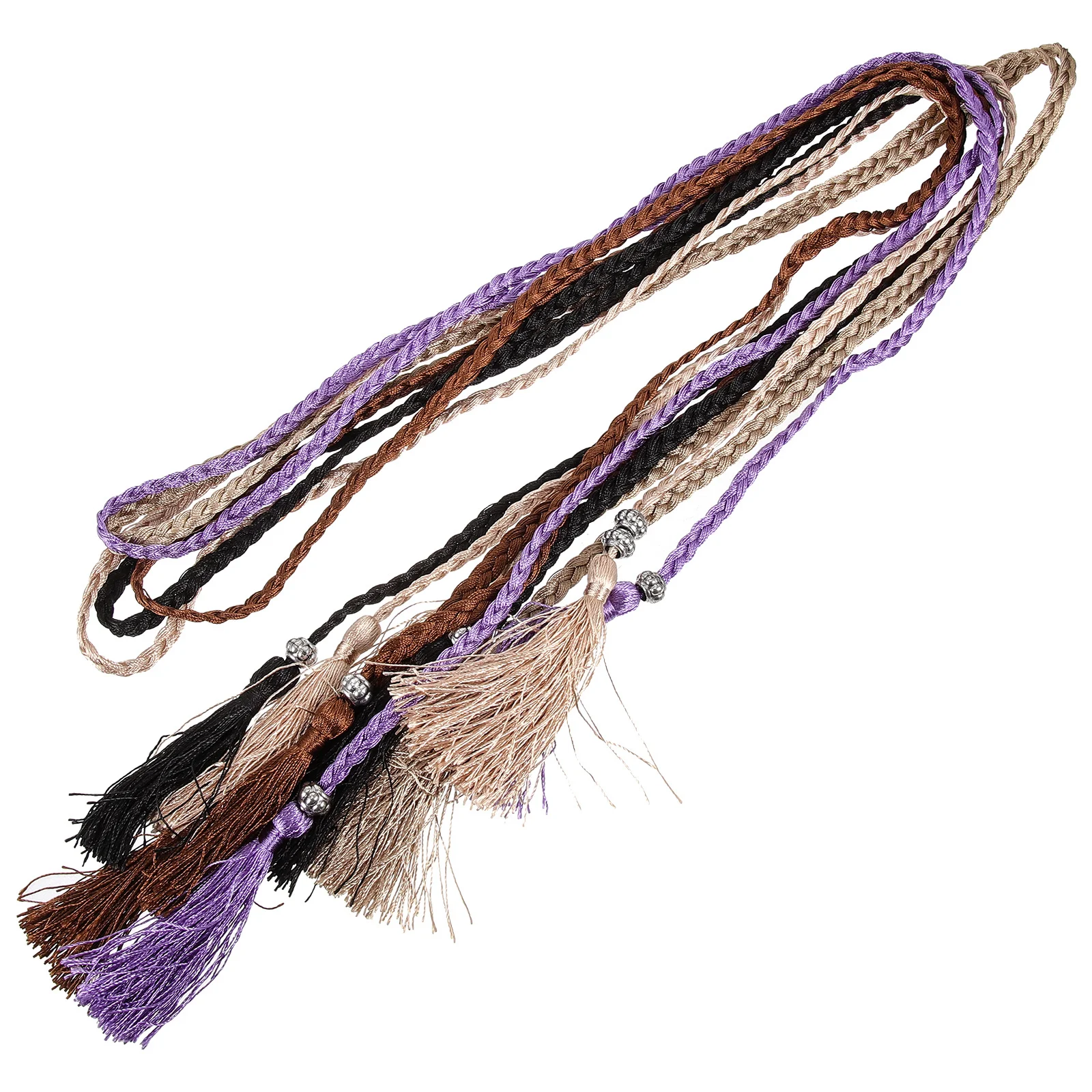 

5Pcs Woven Waist Belt Tassel Women Belt Adjustable Skirt Dress Accessory Women Waist Rope Tassel Waistband Lady Dress Waistband