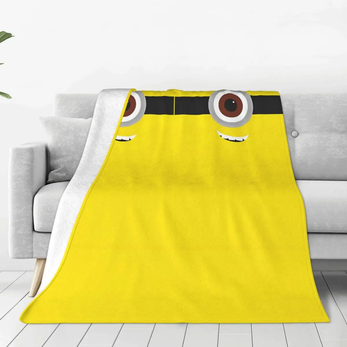 Soft Blankets Travel Office Minions Eye Throw Blanket Flannel Bedspread For Home DecorFluffy Sofa Bed Cover