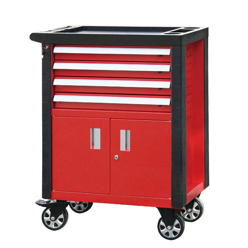 5-Drawer, 6-Drawer and 7-Drawer Wheeled Automotive Repair Tool Carts