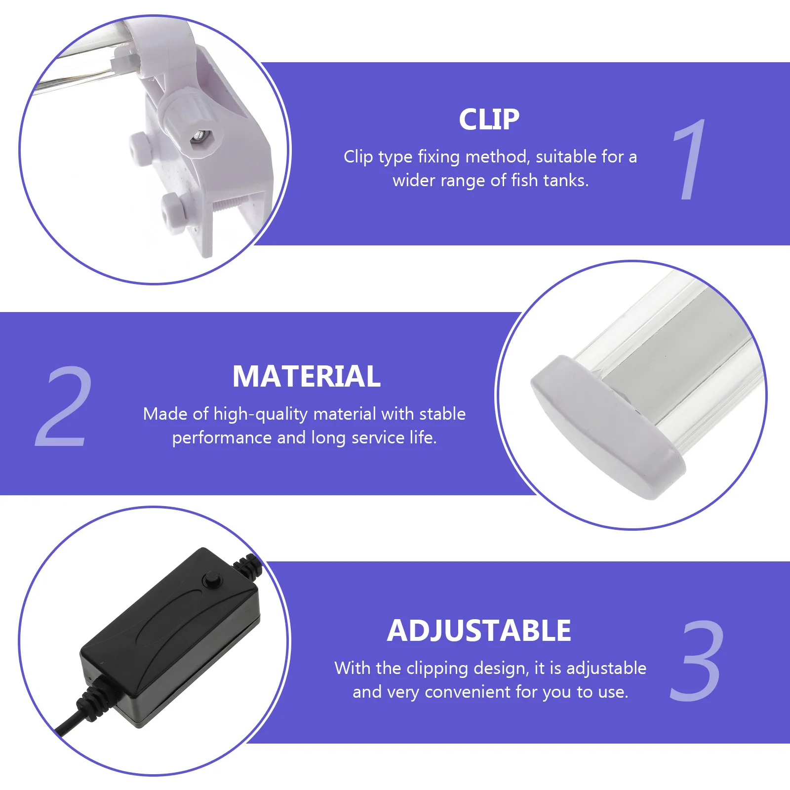 

1Pcs Fish Tank Clip Lamp Professional Aquarium LED Light High Brightness Landscape Lamp Energy Saving Aquarium Accessory