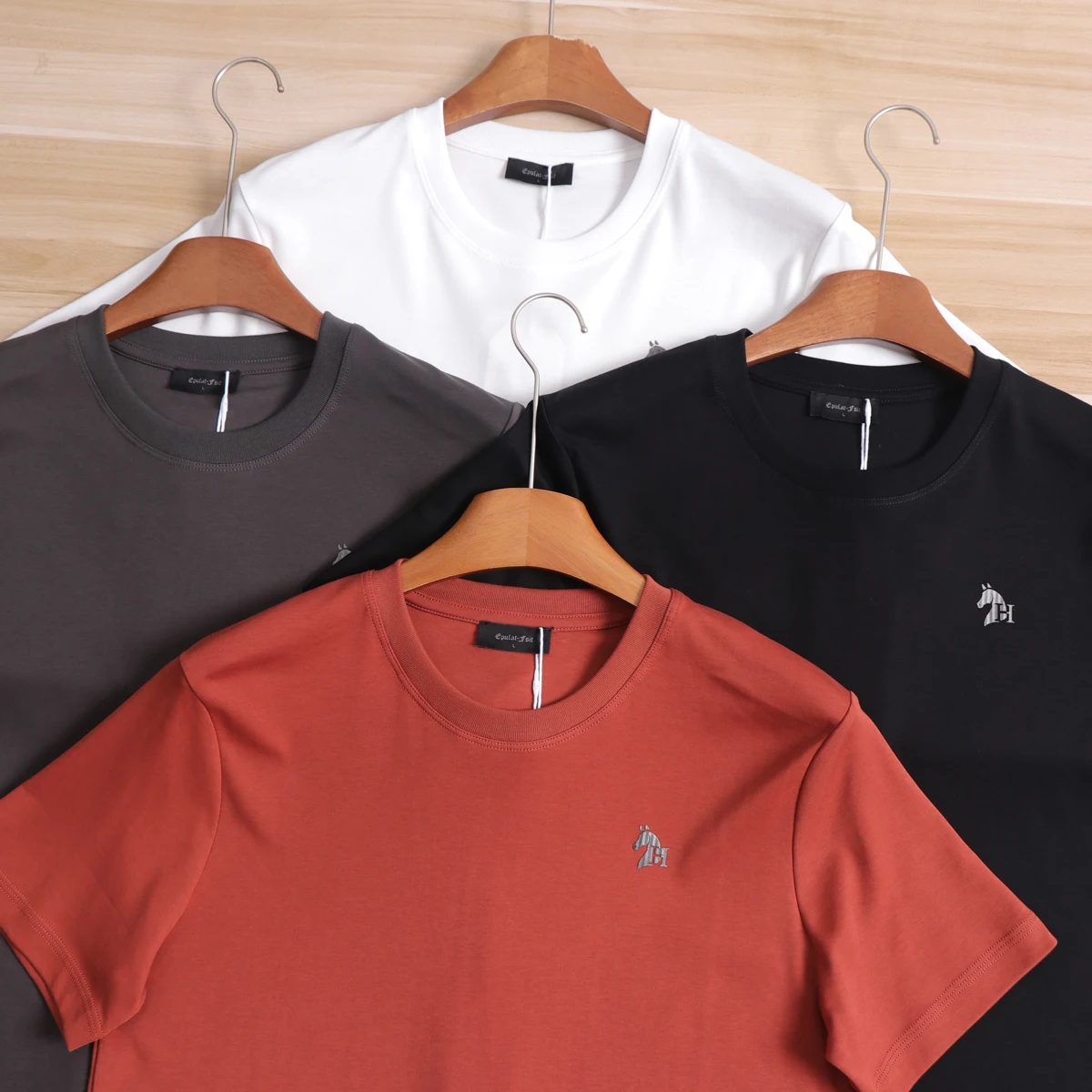Skin-friendly Combed Cotton Short-sleeved T-shirt Men's Summer Fashion Print Elastic Comfortable Breathable Casual T-shirt