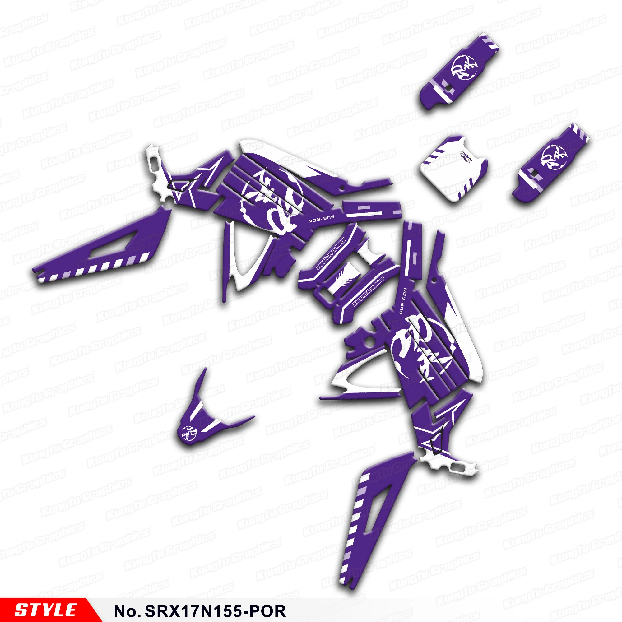 

JY RACING Custom Dirtbike Graphics Stickers Complete for Light Bee X LBS LBX Segway X160 X260, Decoration, SRX17N155-POR