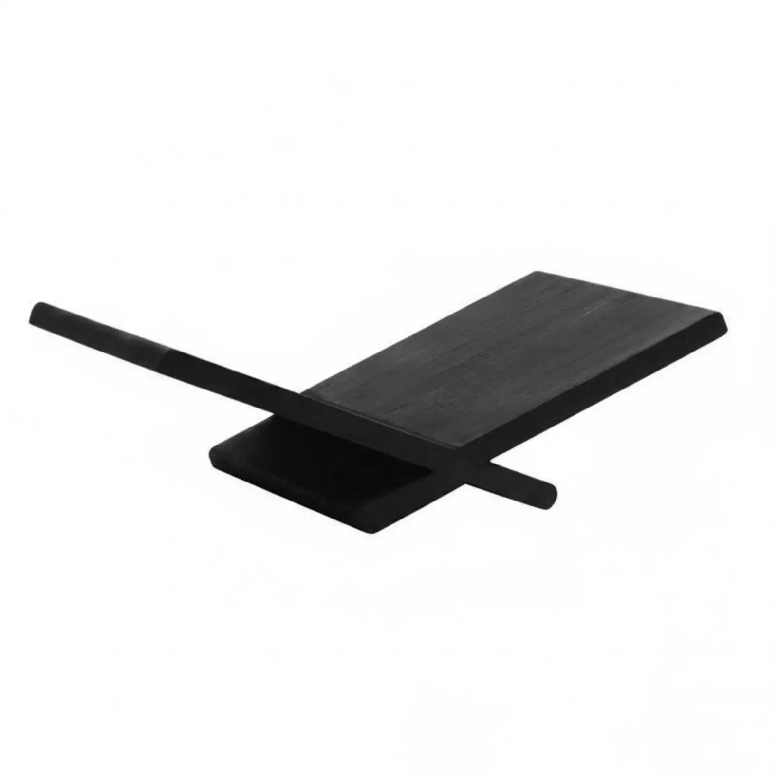 Carbonized Wood Book Stand Wabi-Sabi Aesthetic House Decoration for Study Room