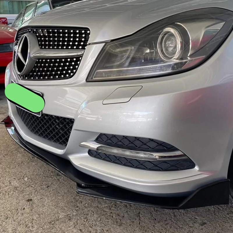 

For Mercedes C-Class W204 Front Bumper Lip Splitter Spoiler Body Kit Accessories
