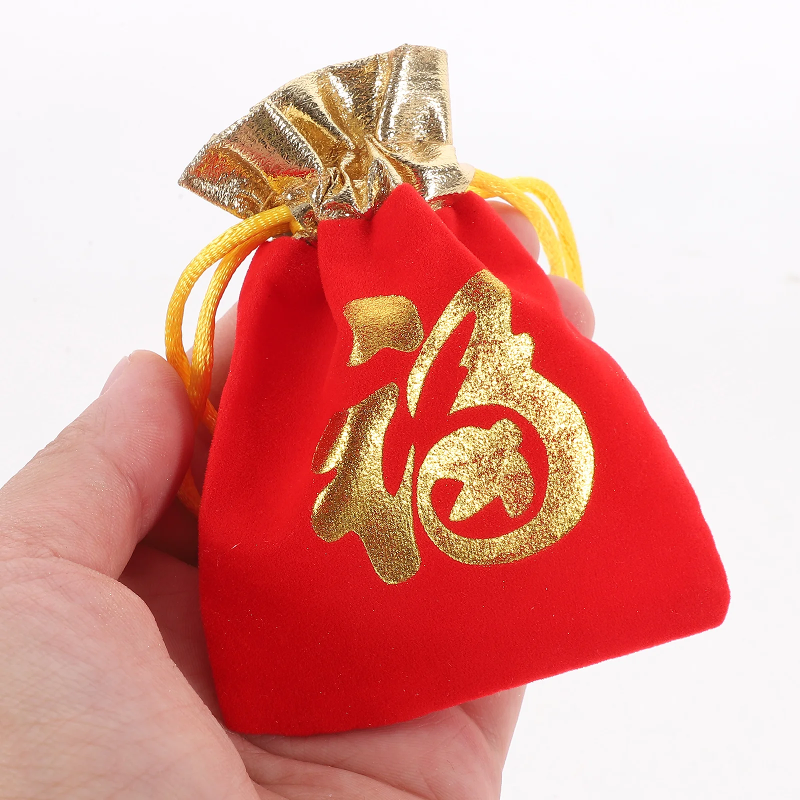 

2 Sets Rabbit Year Mini Gift Red Drawstring Pouches New Year Favors Money Bags Chinese Style Storage Bags Jewelry Pouches