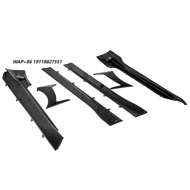 For Aston Martin DB11 Dry Carbon Fiber P Style Side Skirt Decoration Accessories Body Kit
