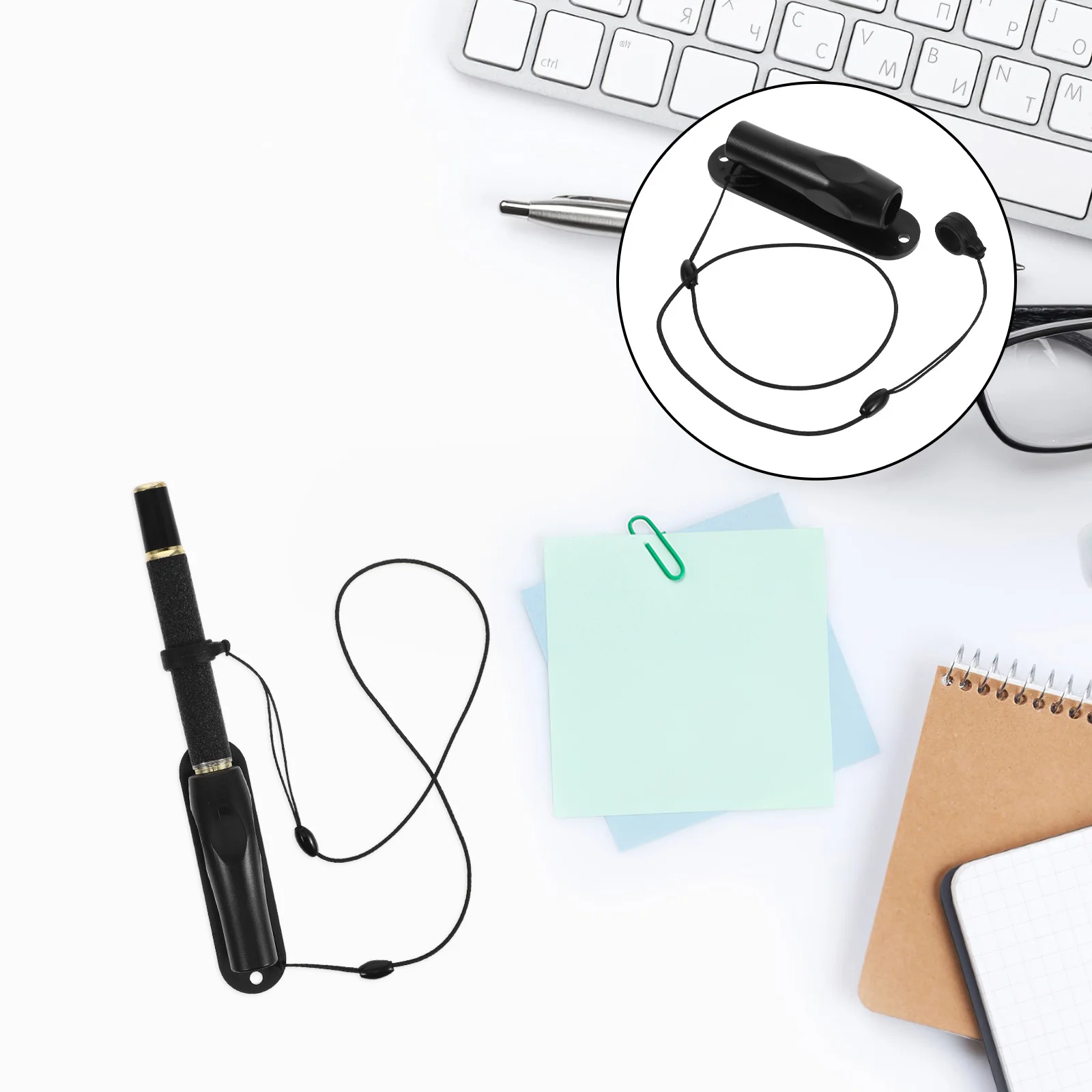 

2Pcs Elastic Pen Leash Retractable Tether for Teachers Construction Workers Easy to Use Versatile Design