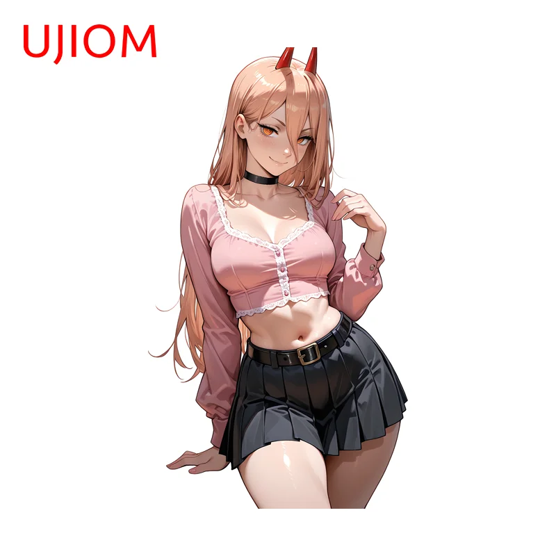 UJIOM Power Alluring Anime Figure Wall Sticker Trendy Premium Creative Occlusion Scratch Vinly Decal Computer Case Home Decor