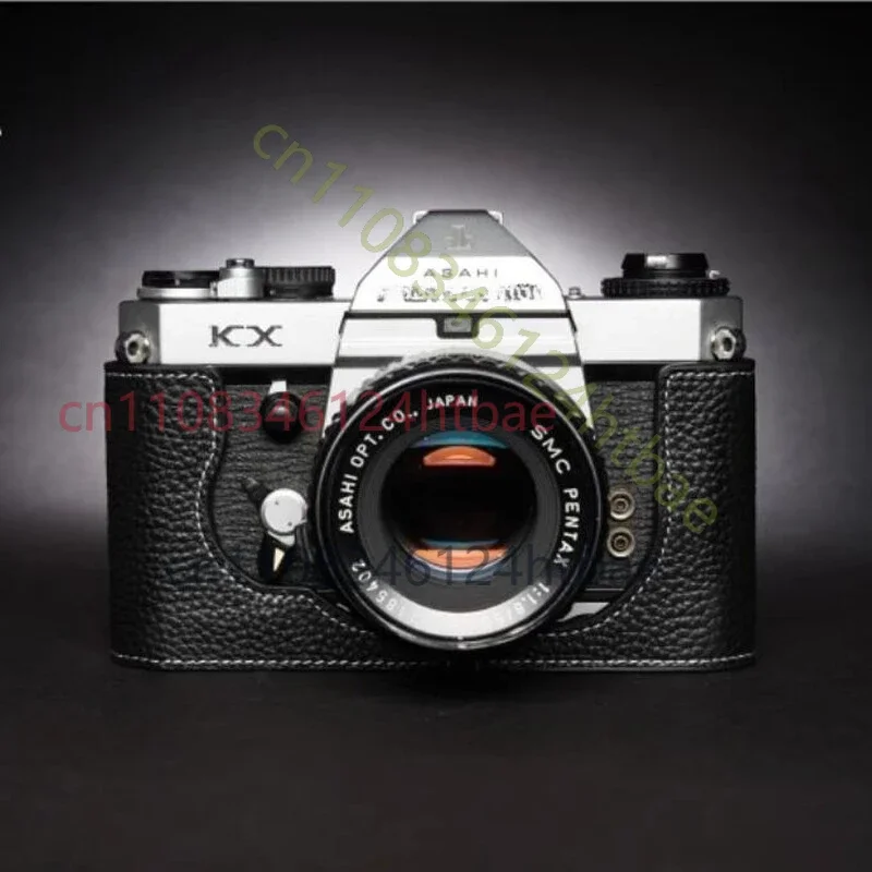 

Genuine Real Leather Retro Handmade Half Camera Case Bag Cover For Pentax KX