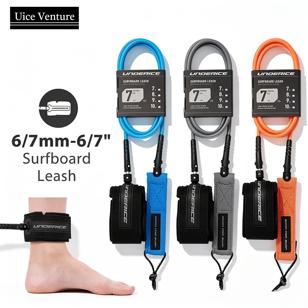 SUP Board Leash Surf 6/7FT Inflatable Paddle Surf Board Rope Surfboard Leash TPU Stainless Paddle Board Longboard Foot Rope 