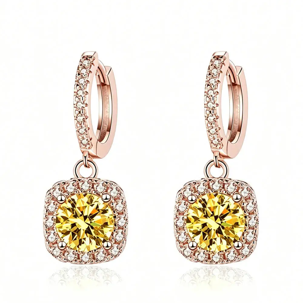925 Silver Unique Horn Shape Stud Earrings Round Cut D VVS1 Moissanite Minimalist Trendy Daily Party Fine Jewelry For Women