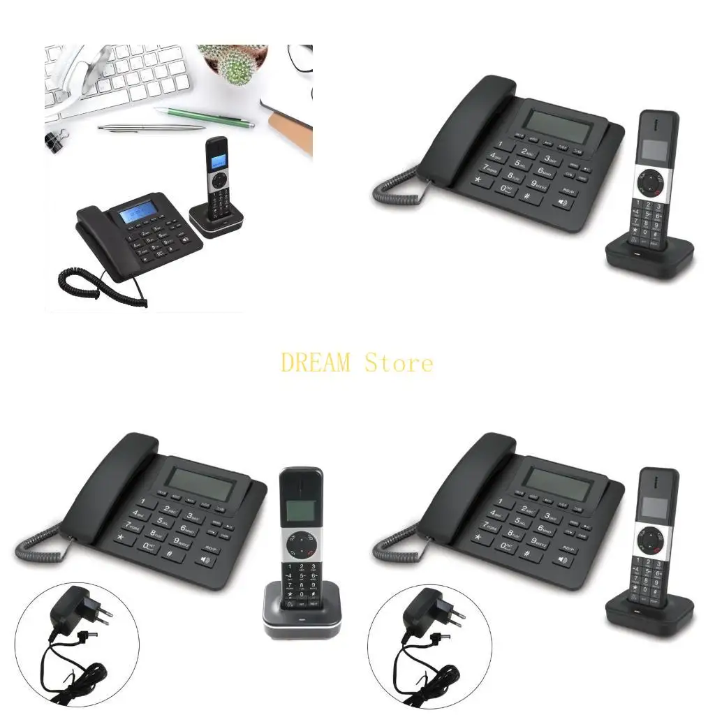 D2002TAM-D Landline Fixed Telephones Desk Phone Caller Identification Cordless Phone with Answering Machine Set best sale