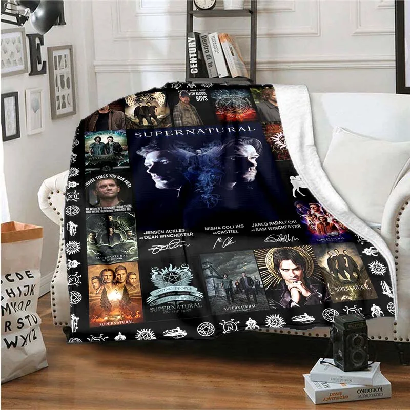 

Supernatural 3D Printing Four Seasons Blanket Sofa Cover Travel Bed Plush Blanket Lightweight Flannel Blanket Throw Blanket