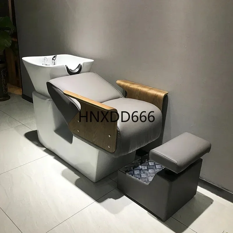 Professional Reclining Salon Chair with Shampoo Basin for Pedicure and Hairdressing - Women's Beauty Spa Foot Chair