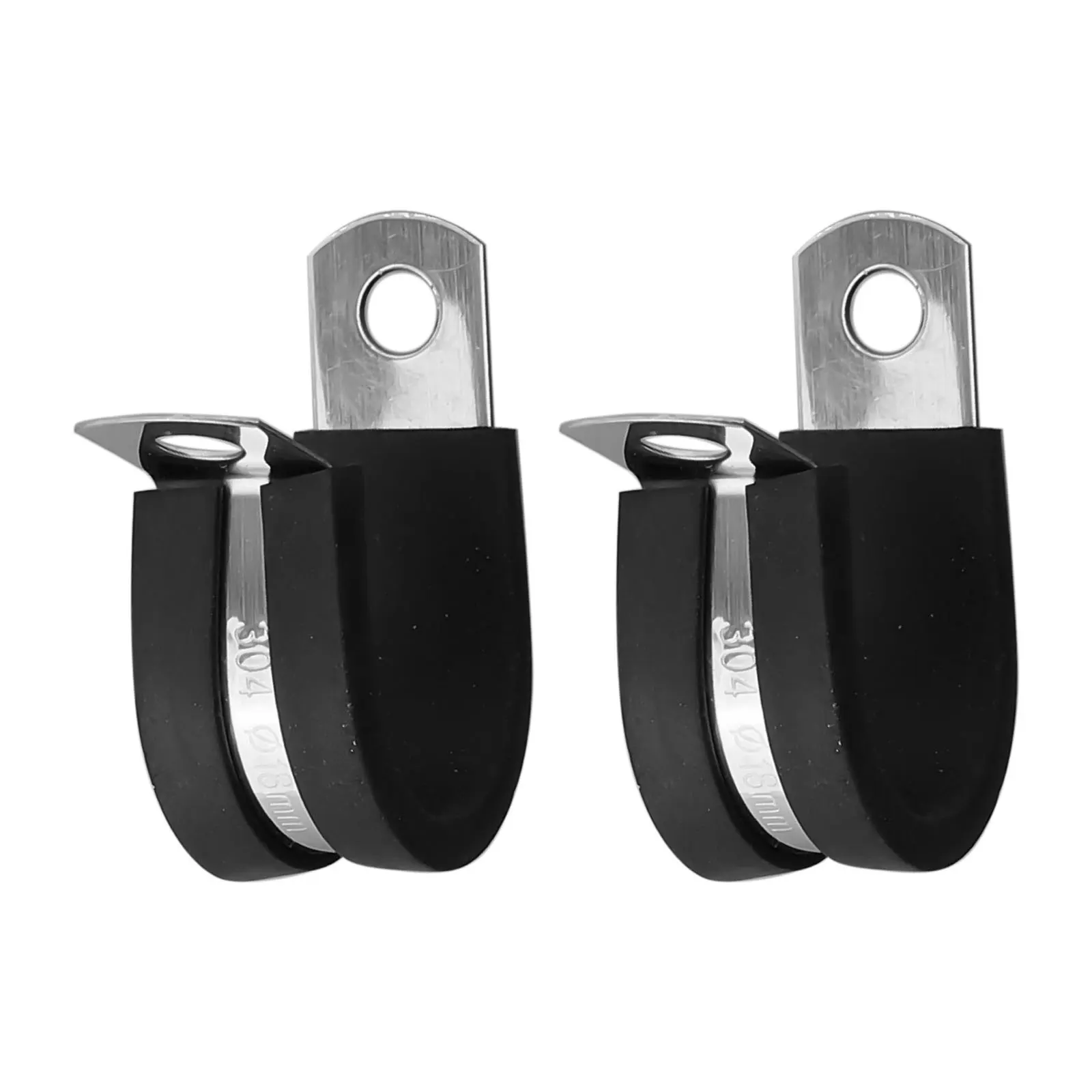 

Practical Stainless Steel Wires Metal Strip Card Rubber Fixing Clip Fixed Pipe Clamps Shock-absorbing Tube Card
