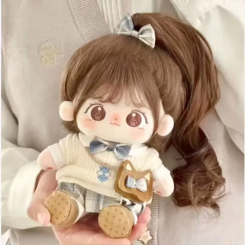 20cm Miaomiao Cotton Doll Stock Interchangeable Baby Clothes Plush Doll Dress Up Cospslay Anime Figure Children Girl Toys