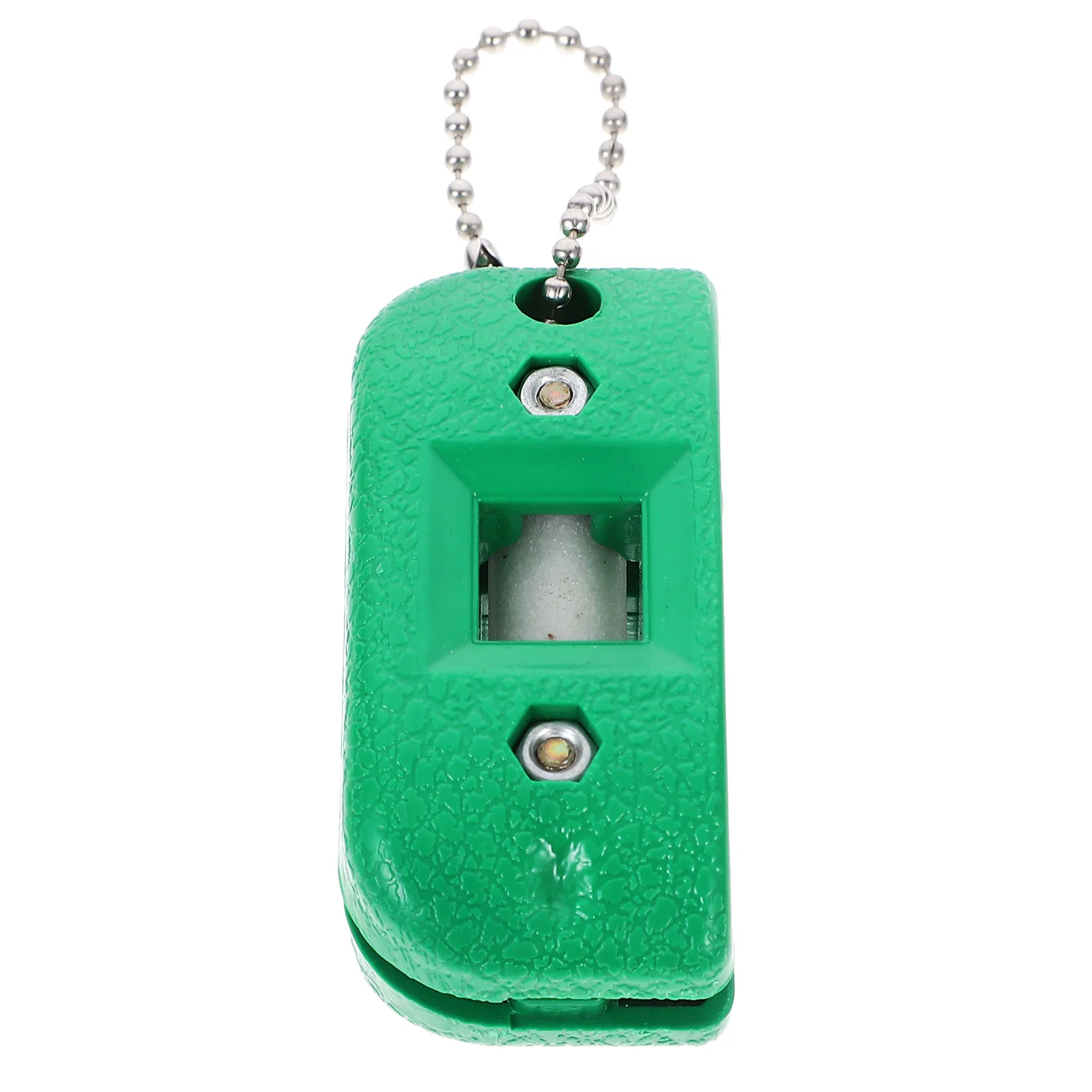 Ice Skate Sharpener White Sandstone Blade Maintainer for Hockey Skates Red Bag Portable Key Chain Adjustble Screw Design