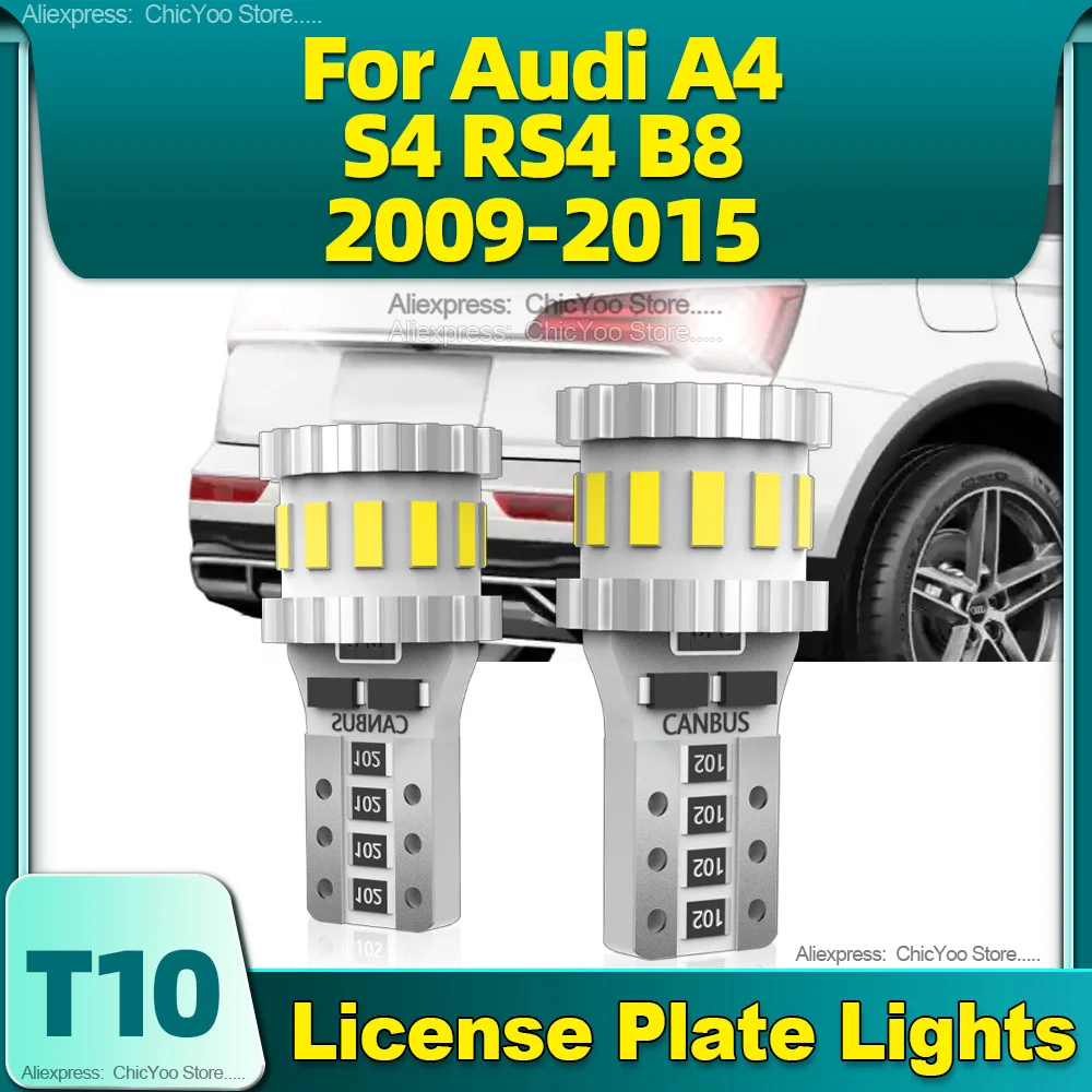 

T10 W5W LED Canbus 12V 1000LM Car License Plate Lamp 6000K Bulbs For Audi A4 S4 RS4 B8 2009 2010 2011 2012 2013 2014 2015