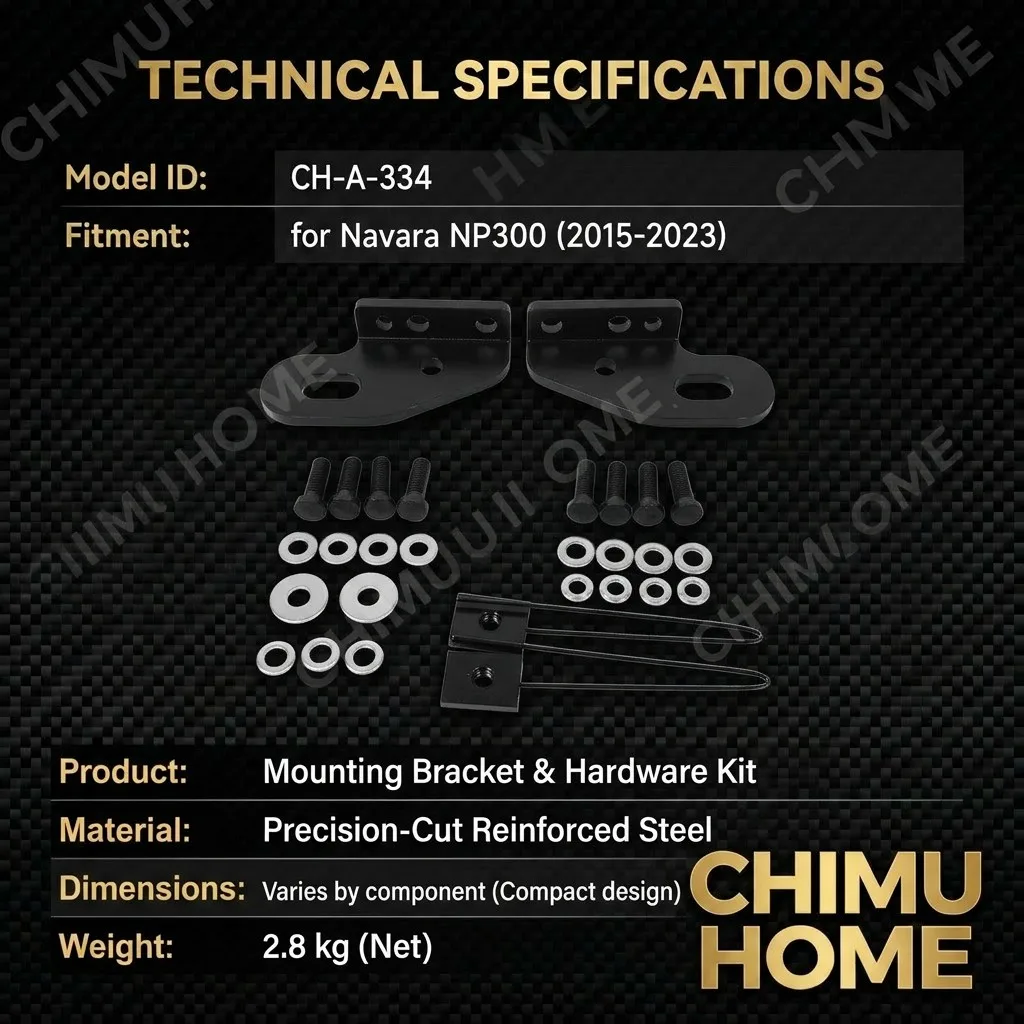 【CHIMU HOME】4x4 Front Recovery Point Steel Towing Anchor for Navara NP300 2015-2023