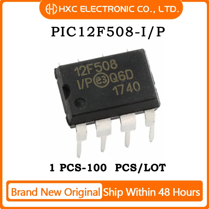 

5PCS/10PCS/50PCS/100PCS PIC12F508-I/P PIC12F508 DIP8 New Original 8 Bit Microcontroller MCU