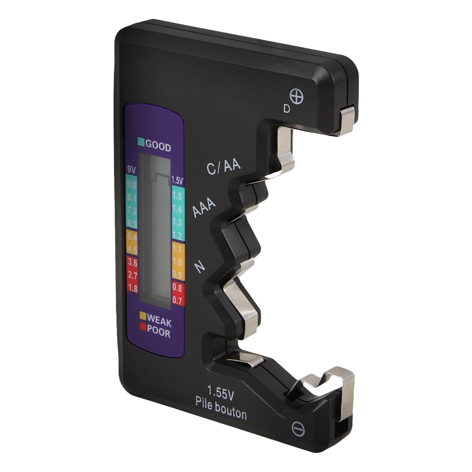 Przenośny tester baterii AA, AAA i baterii guzikowych - niezawodna dokładność, utrzymuje sprawność urządzenia.