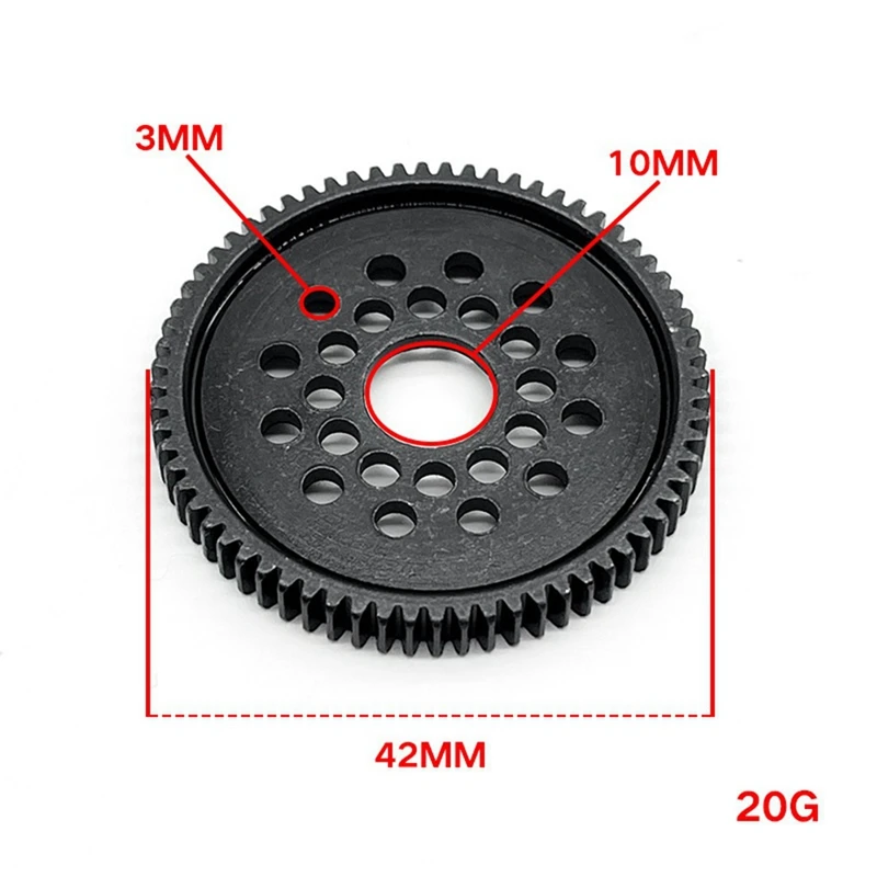 Steel Gear For 06M/68T Routine Maintenance Parts Suitable For XV01/FF04 Remote Control Car Parts