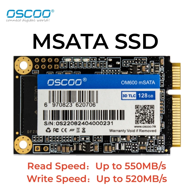 

OSCOO MSATA внутренний SSD 128 ГБ 256 ГБ 512 дюйма внутренний диск для ноутбука, жесткий диск для ноутбука, аксессуары для компьютера