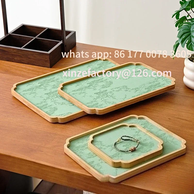 

Customizable Counter Jewelry Display Tray Luxury Bracelet Check Trays Live Stream Jewelry Showcase Tray Fashion Necklace Organiz