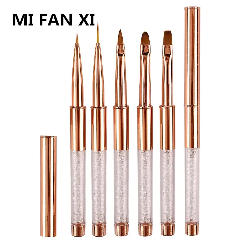 5 نمط مسمار الفن جل الأشعة فوق البنفسجية من الأكريليك تمديد منشئ حجر الراين اللوحة فرشاة خطوط بطانة نمط رسم القلم مانيكير أداة