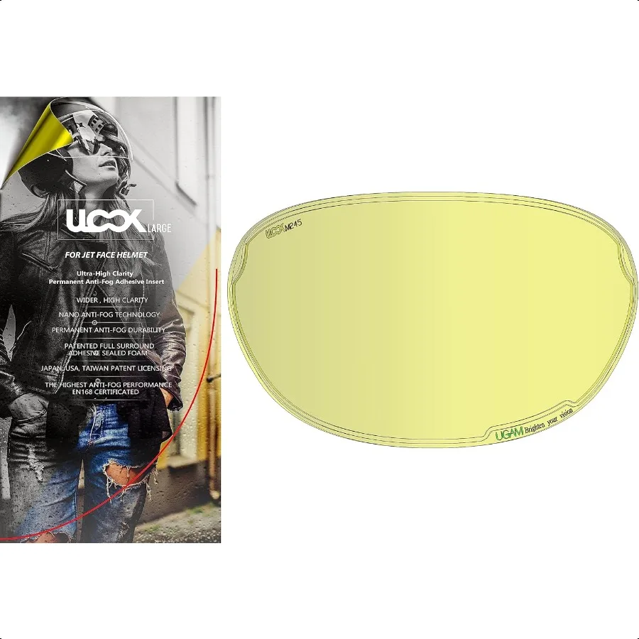 

Nano Antifog Technology Universal Jet Face Motorcycle Helmet Visor Ultra High Clarity