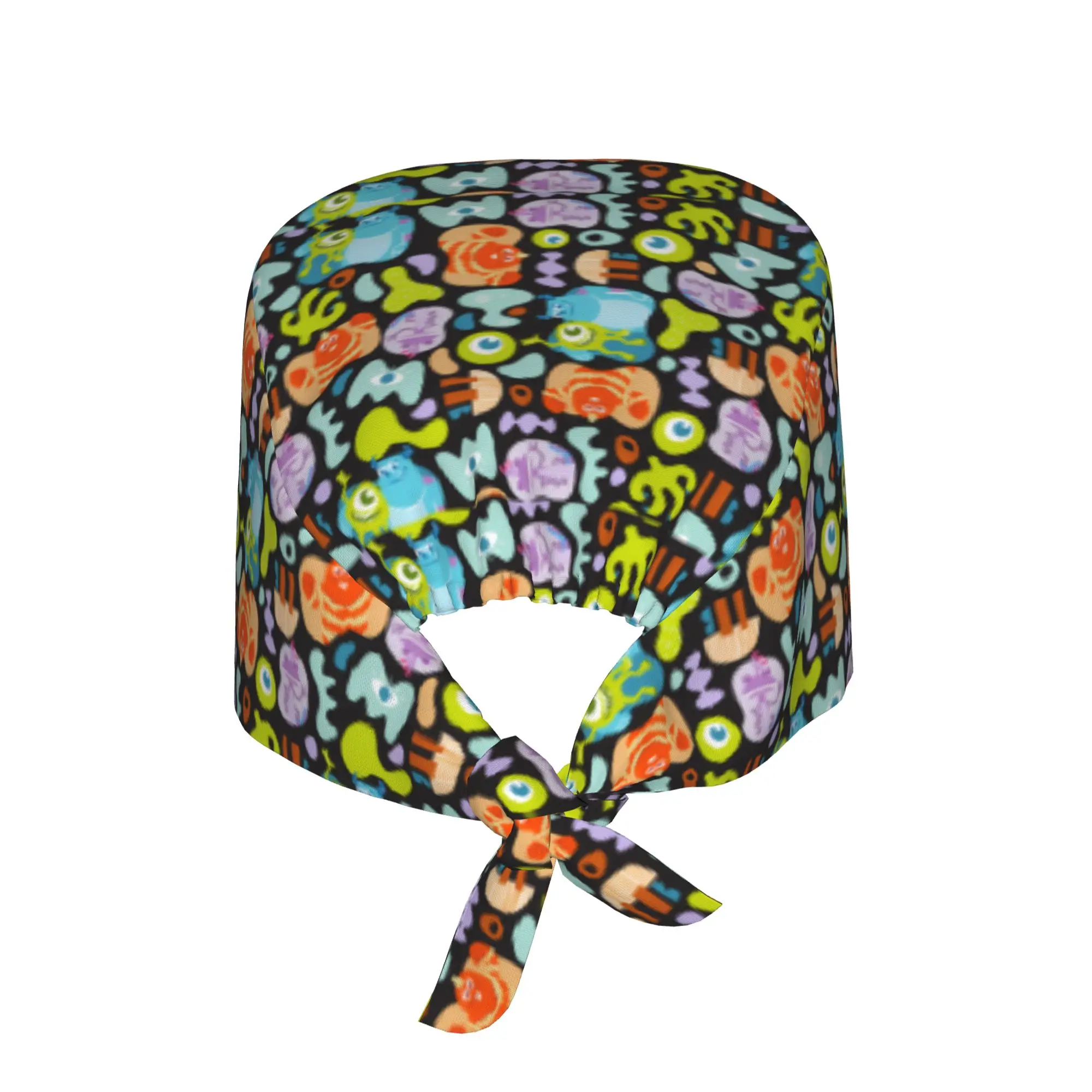 Custom Monsters Anime Universitye Medical Staff Scrubs Hat Women Men Cartoon Doctor Nursing Surgical Cap Scrub Caps