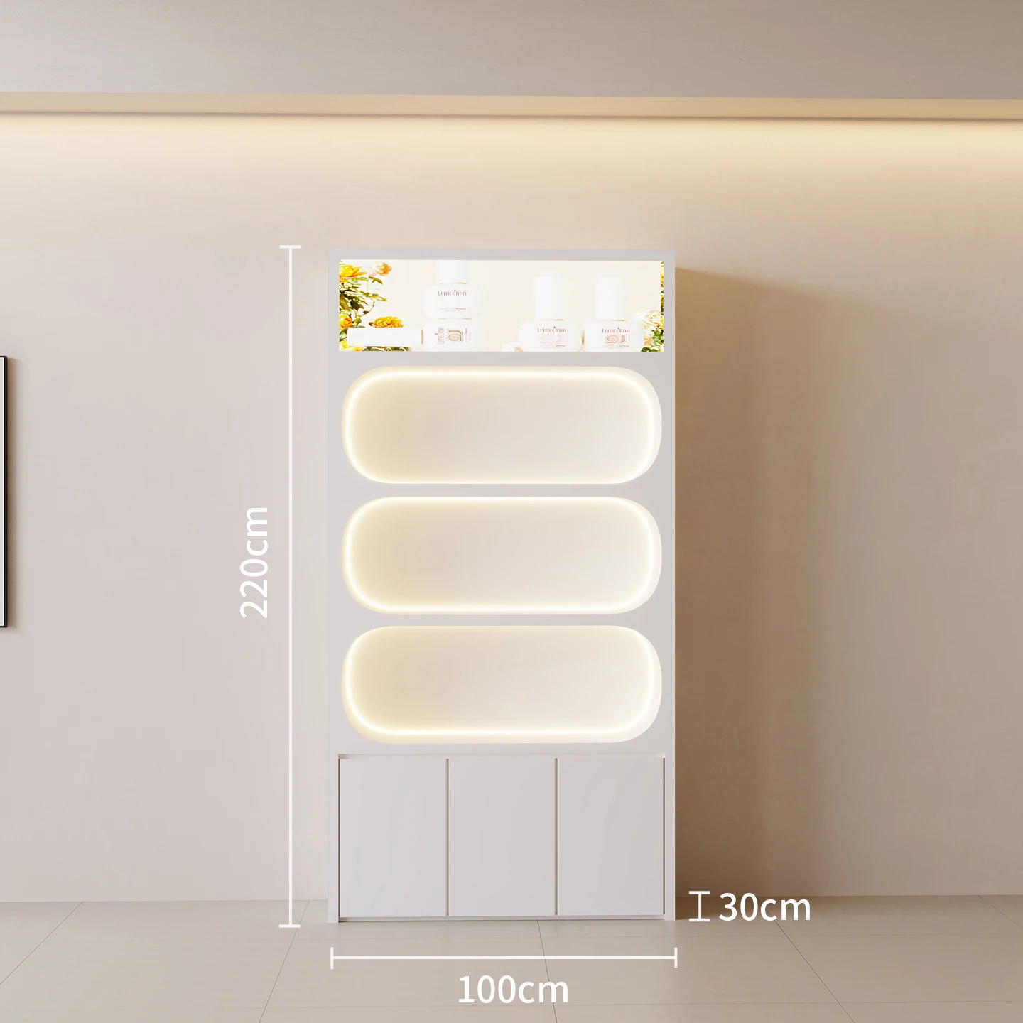 Cosmetic Display Cabinets Beauty Salon Product Shelving Makeup and Nail Art Cabinets