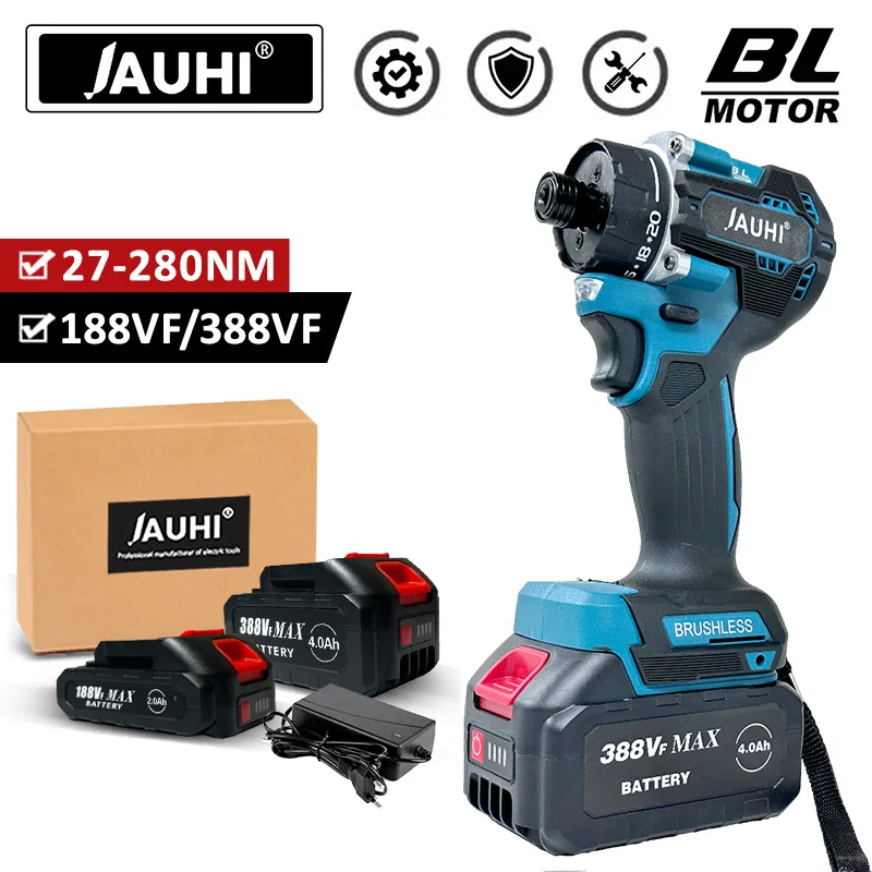 jauhi brushless lithium drill chave de fenda eletrica chave de fenda multifuncional furadeira de impacto ferramentas eletricas 01