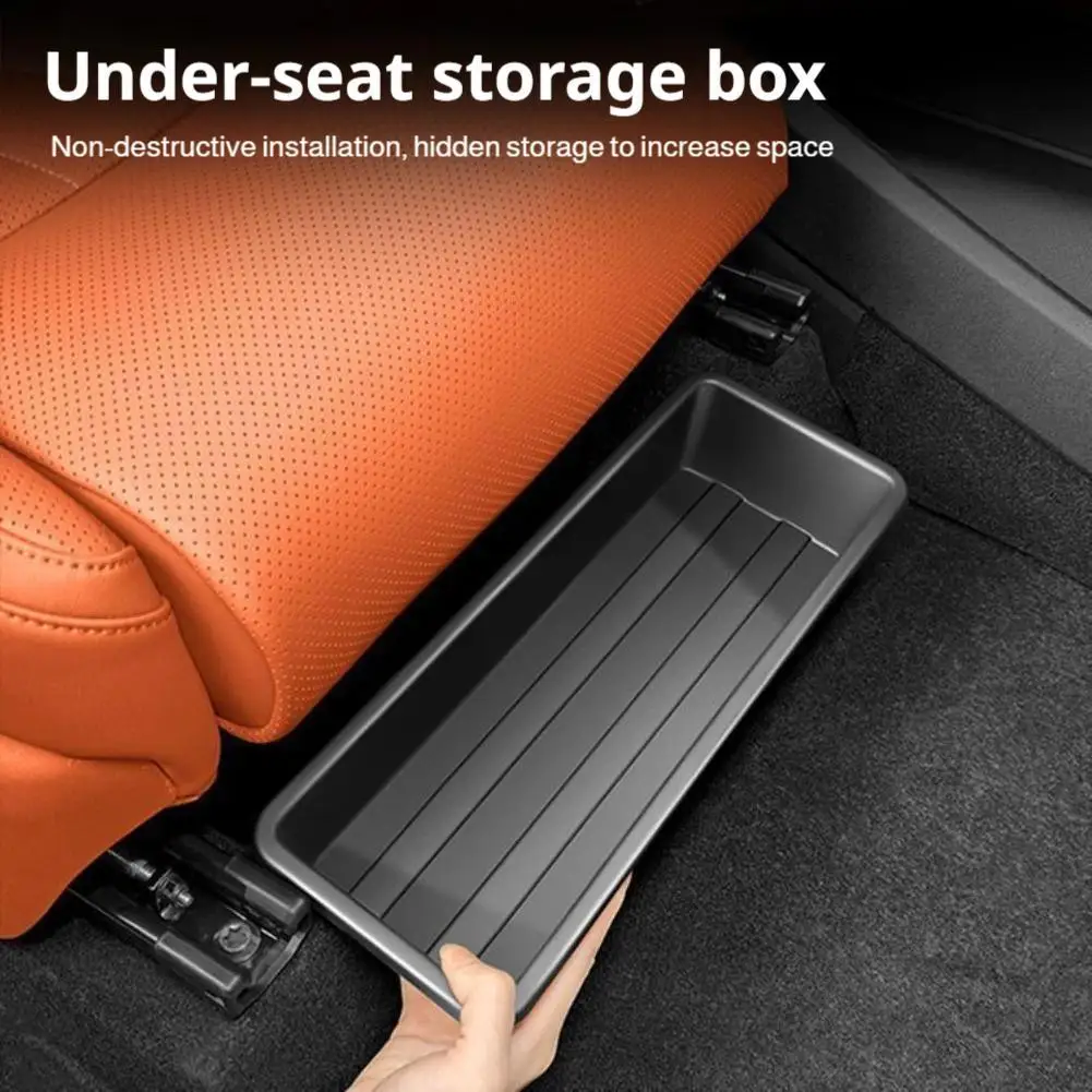Car Under Seat Storage Tray Pull Out Organizer Box Custom Hidden Drawer Removable Storage Box Gadget Case Universal Accessories