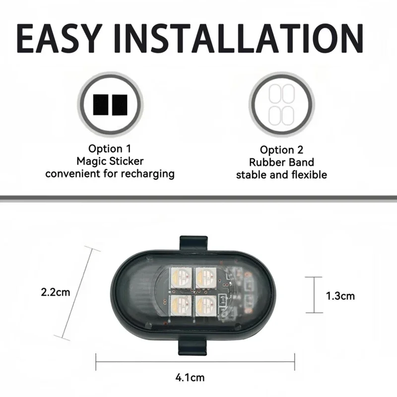 Wireless LED Strobe Lights Car Decor Atmosphere Light Warning Lights RGB Led Aircraft Strobe Lights Car Motorcycle LED Lights image 6