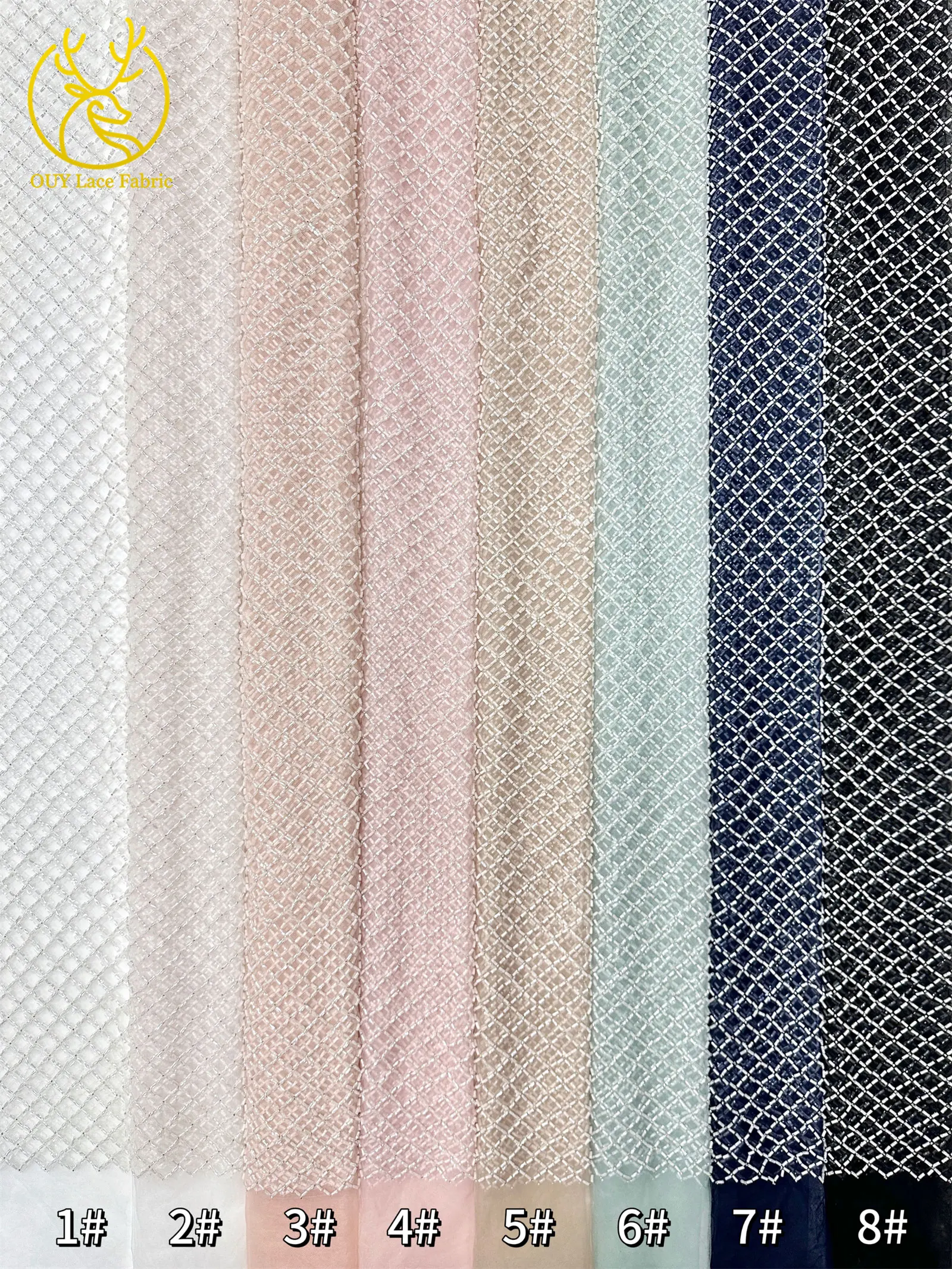 Luxuriöser französischer Perlenstickerei-Spitzenstoff 2026 – Französische Bugle-Perlen auf Mesh-Tüll-Spitze, nigerianisch, für Damen-Abendkleider, Nähmaterial, 5 Yards – Detail 27
