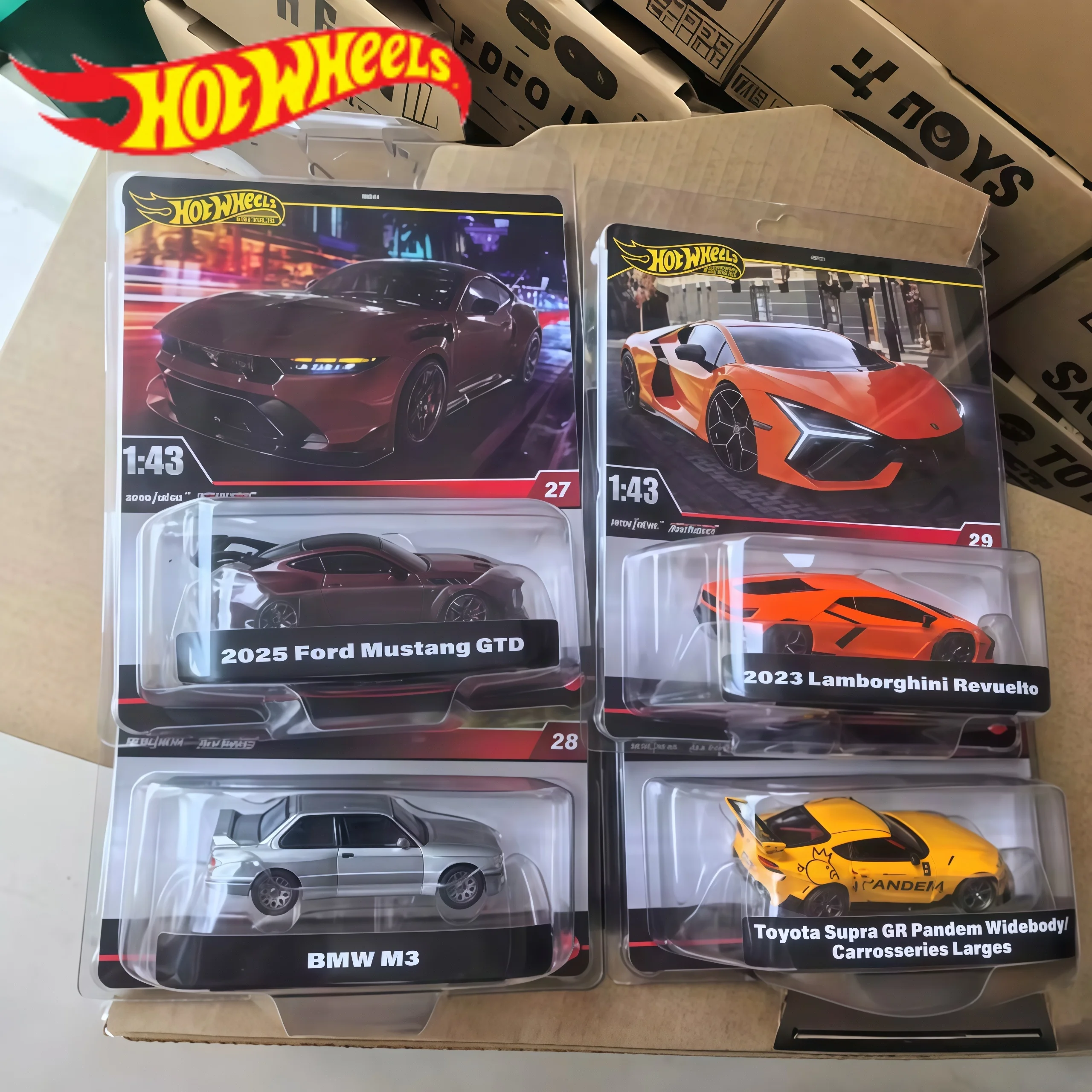 1:43 Hot Wheels Car Culture Collection Alloy Car Model Hmd41 Premium Car Highway Series Bmw M3 Toyota Lamborghini Toy Gift