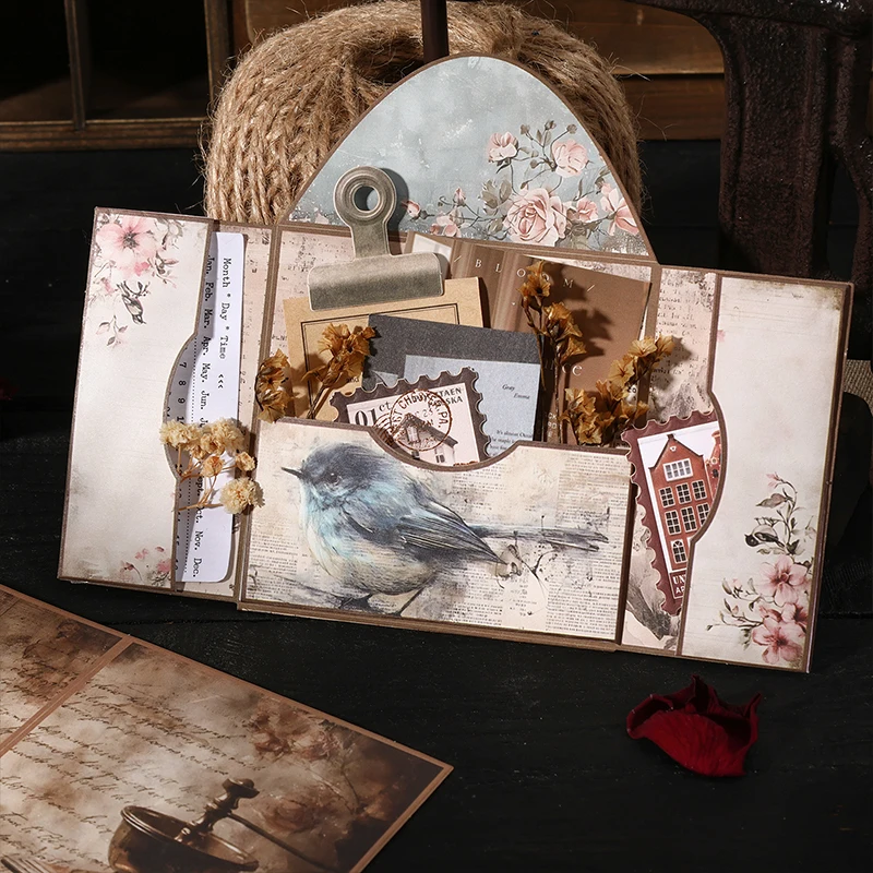 Journal GO Creative Special Shaped Collage Junk Journal Material Pack for Scrapbooking Craft Card Making Retro Accessories