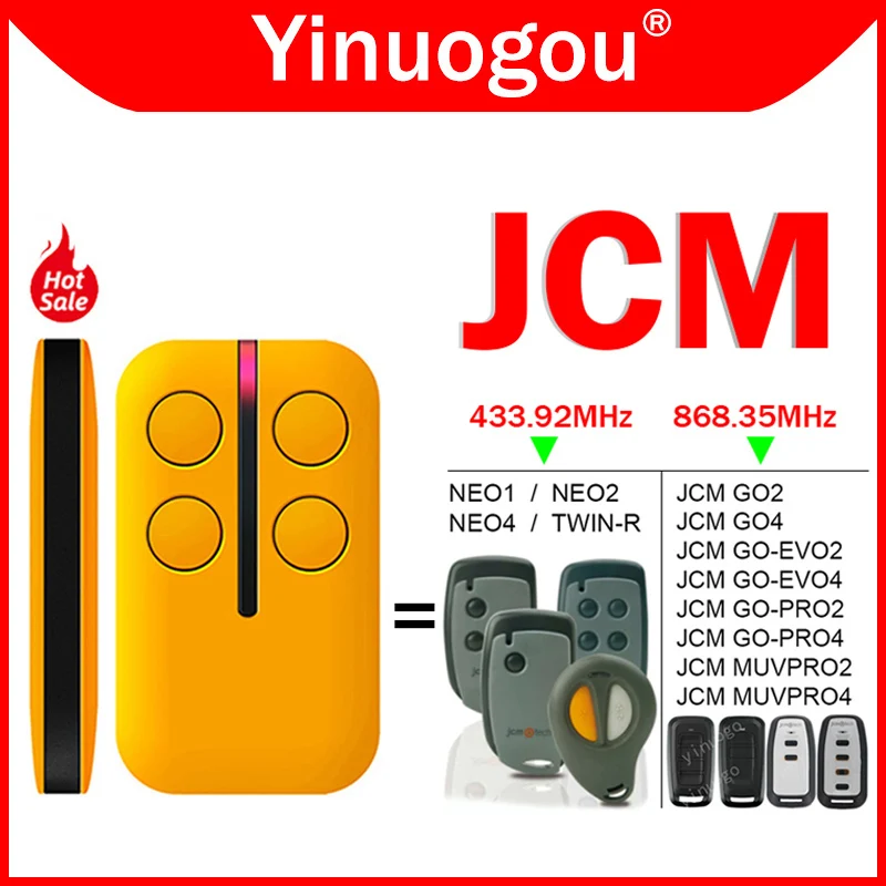 JCM GO PRO EVO MUVPRO 2 4 868MHz Remote Control JCM NEO1 NEO2 NEO4 TWIN-R 433MHz Garage Door Remote Control Duplicator Opener