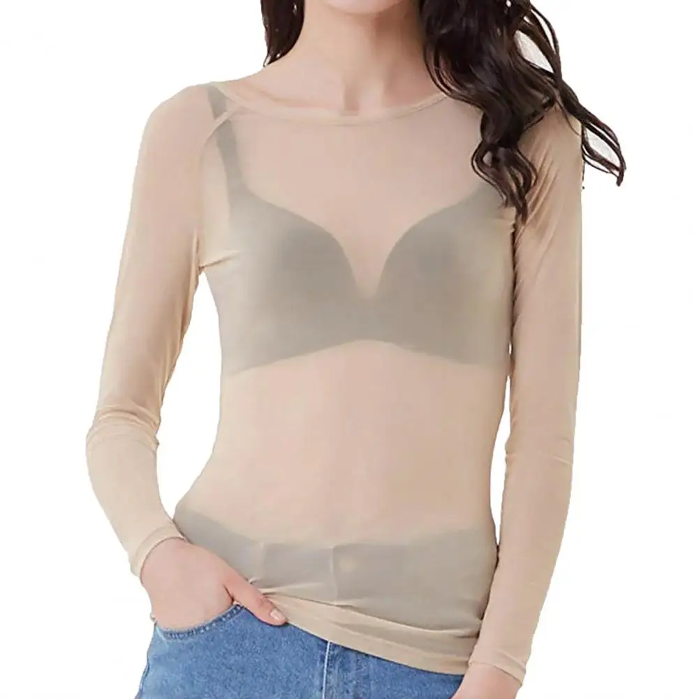 

Летние женские блузки с длинным рукавом, облегающие, из прозрачной сетки, сексуальные повседневные топы для вечеринок