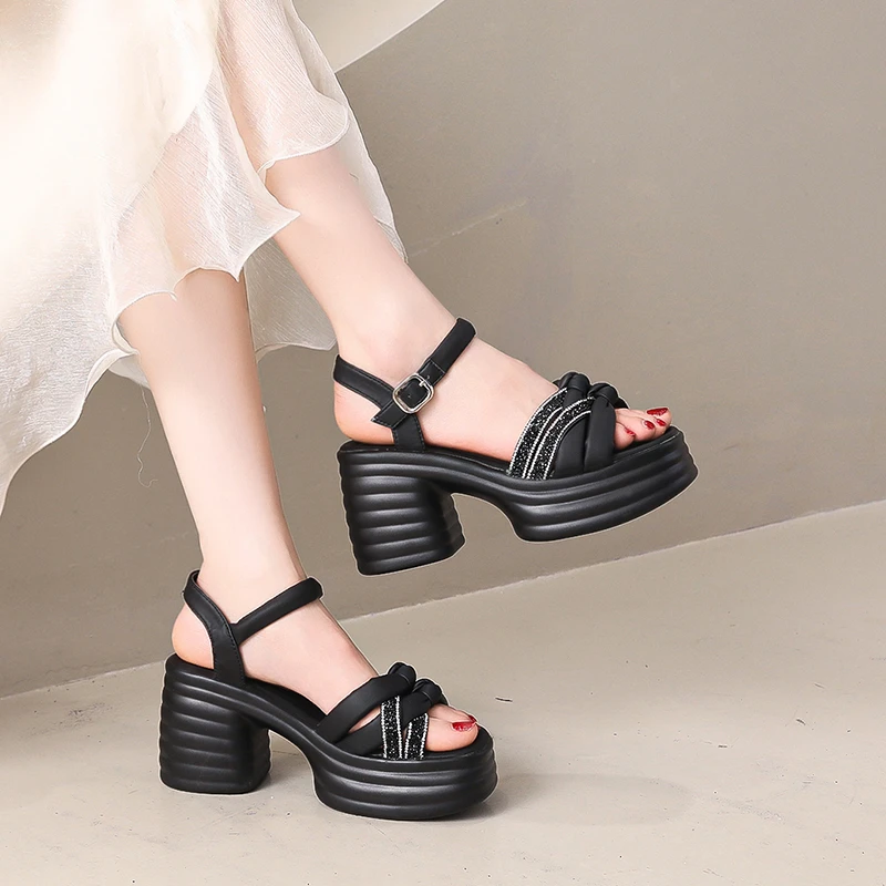 2024 New  Roman Style New Fashion Flat Platform Women\'s Shoes Sandals Summer High Heels Casual Women\'s Sandals Shoes for Women